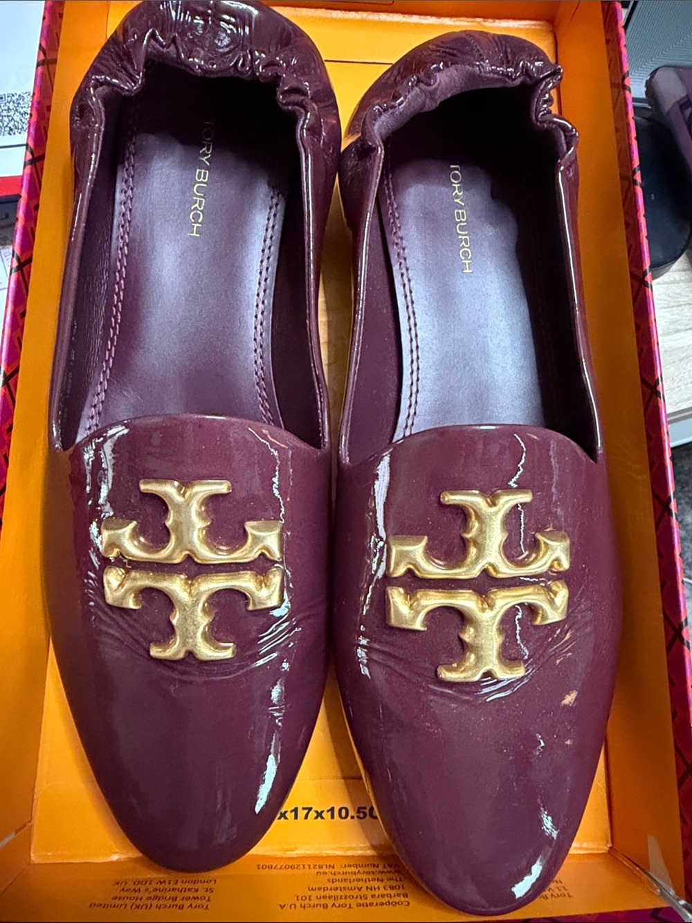 Tory Burch Eleanor Loafer in Merlot Patent